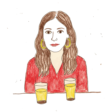 Retrato em giz de Martha Misorelli