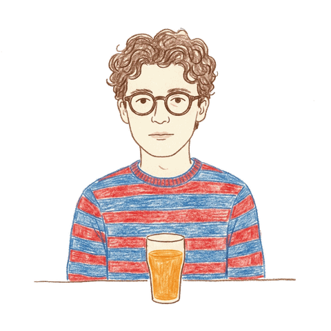 Retrato em giz de Diego Marques
